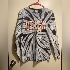 Varsity Tie-Dye Long Sleeve Shirt - Blue and Black